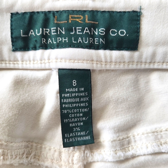 Lauren Ralph Lauren Green Label Jeans White Classic- White Straight-Leg Pants - Picture 9 of 9